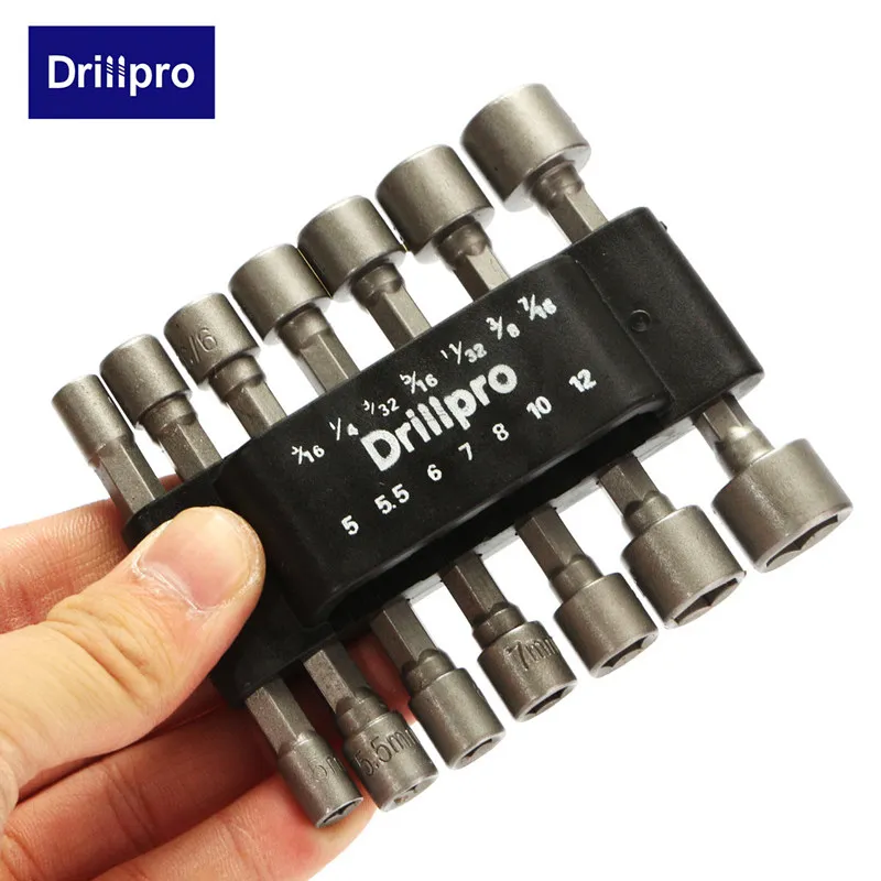 Drillpro 14 шт. Набор отверток с гаечной гайкой двойного метрического и стандартного