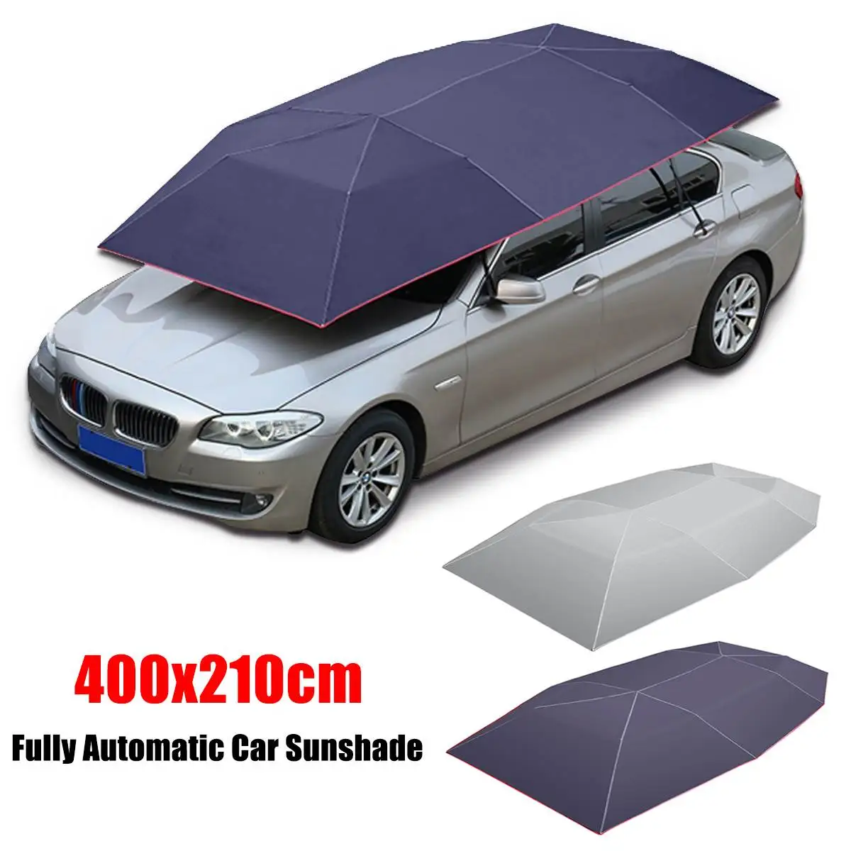 

400x210cm Remote Automatic Car Umbrella Sunshade Tent Roof Cover Anti-UV Hot Protection Outdoor Protector Sun Shade Summer
