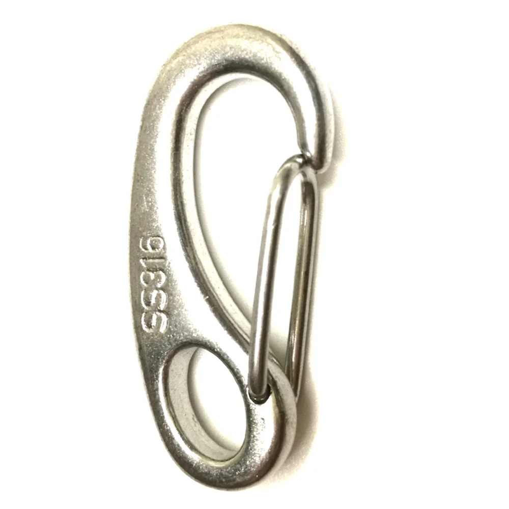 Diving gear hook 316 Stainless Steel Marine Grade Carabiner Snap Spring Egg Type Snap Buckle eye Shackle Lobster Quick Clips 20pcs 13mm luggage strap metal clasp buckles bags lobster carbines swivel trigger snap hook collar clips diy bag part accessory