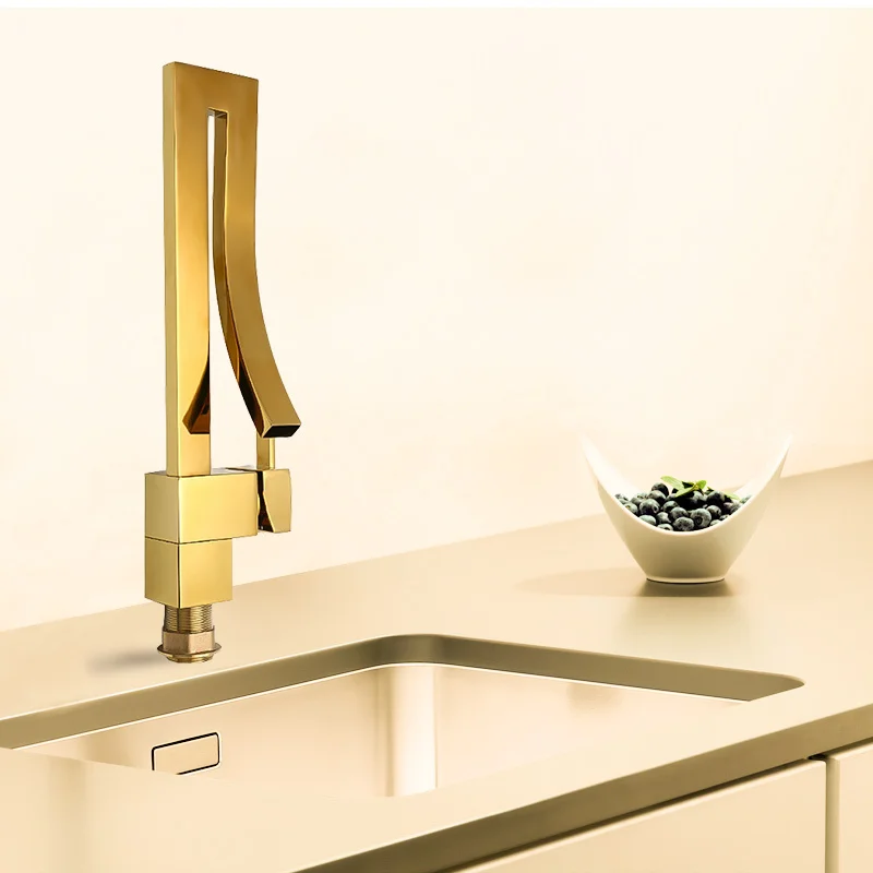 

Single Handle Basin Faucets Deck Mounted Chrome Brass Square Tall Bathroom Sink Faucet Hot And Cold Mixer Water Tap