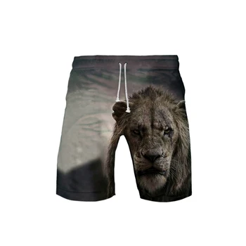 

2019 New Lion King 3D Shorts Harajuku Style Summer Men/Women Fashion Leisure Trend beach Shorts Popular Casual Lion King Shorts