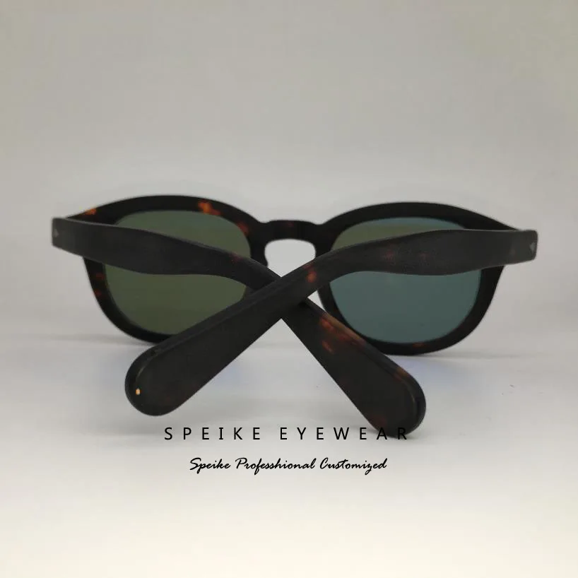 SPEIKE, индивидуальные винтажные зеленые линзы, солнцезащитные очки, Джони Депп, лемтош стиль, ретро очки, могут быть близорукими, солнцезащитные очки