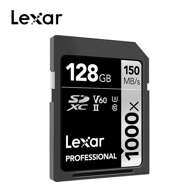 Оригинальная SD карта Lexar 128 ГБ 1000x UHS II U3 SDHC SDXC 32 Гб памяти 16 64 sd 150 МБ/с./с класс 10 cartao de