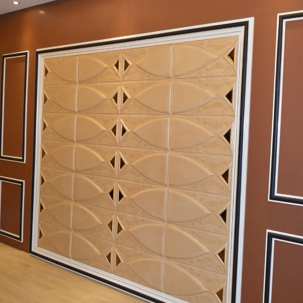 1Pcs PE Foam 3D Self adhesive Wall Stickers Decor Tile Waterproof Wall