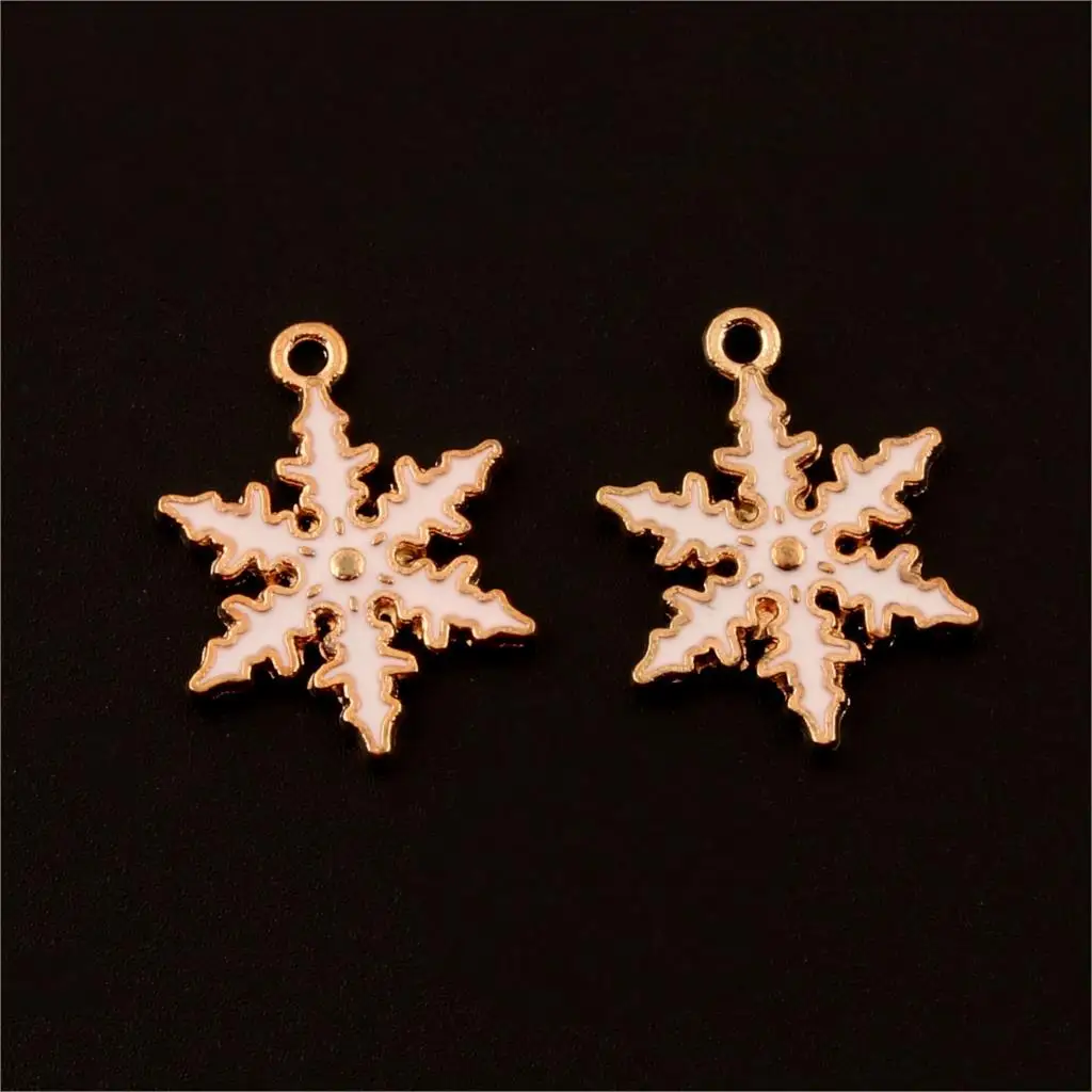 

20Pcs Antique Silver Christmas Snowflake Charms Snow Pendant Fit for Bracelet Keychain Necklaces DIY Jewelry 25X19mm A205