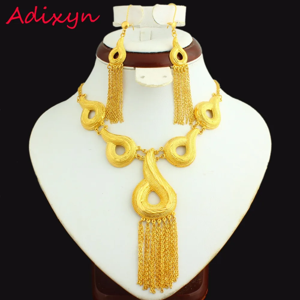 

Luxury Ethiopian Wedding Bridal set Jewelry 24K Gold Color Necklace/Earring India/African/Dubai/Ethiopia/Nigeria/Arabic Items