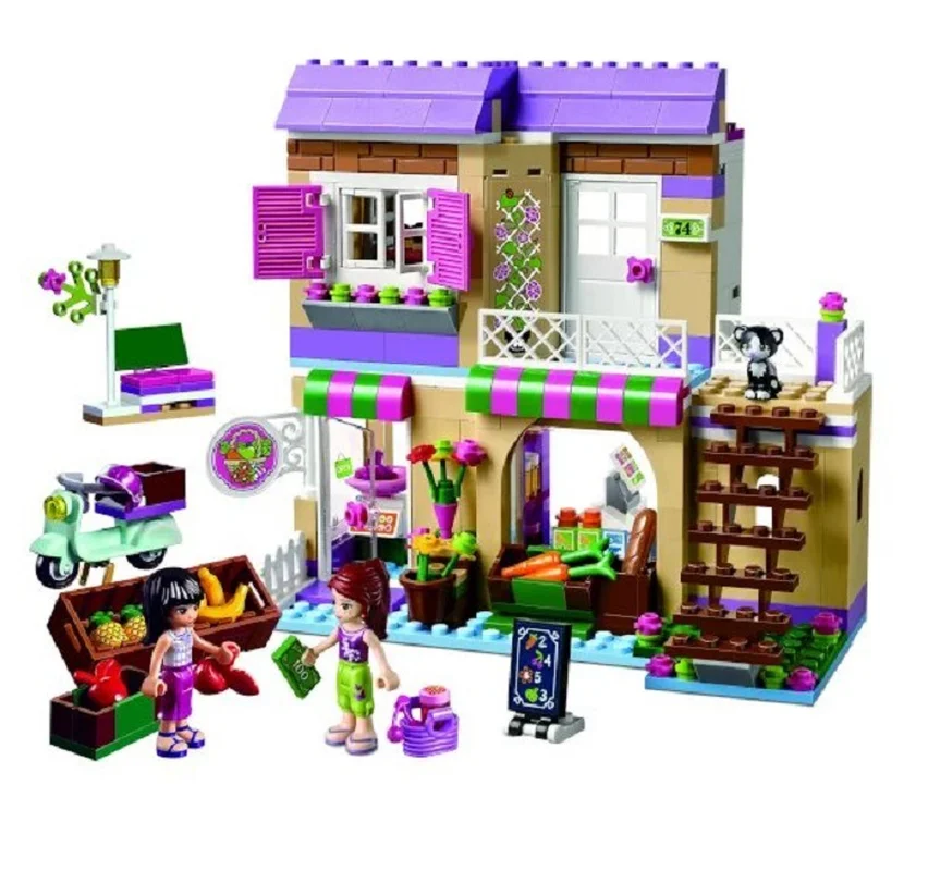 

BELA 10495 Heartlake Food Market 41108 Building Blocks Model Toys for Children Compatible with Legoings Friends Bricks Figure