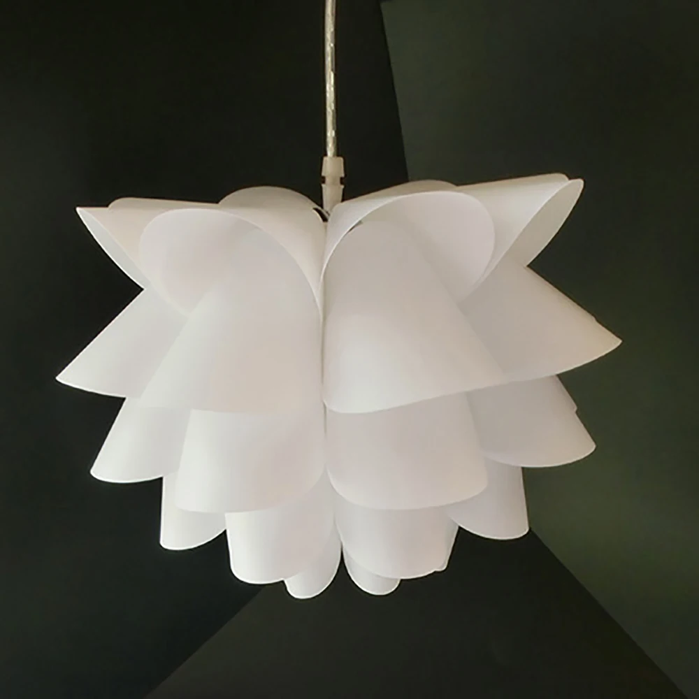 DIY Lotus Chandelier Lampshade Plastic Lamp Cover Shade For Living Room Bedroom Chandelier Ceiling Light Decoration