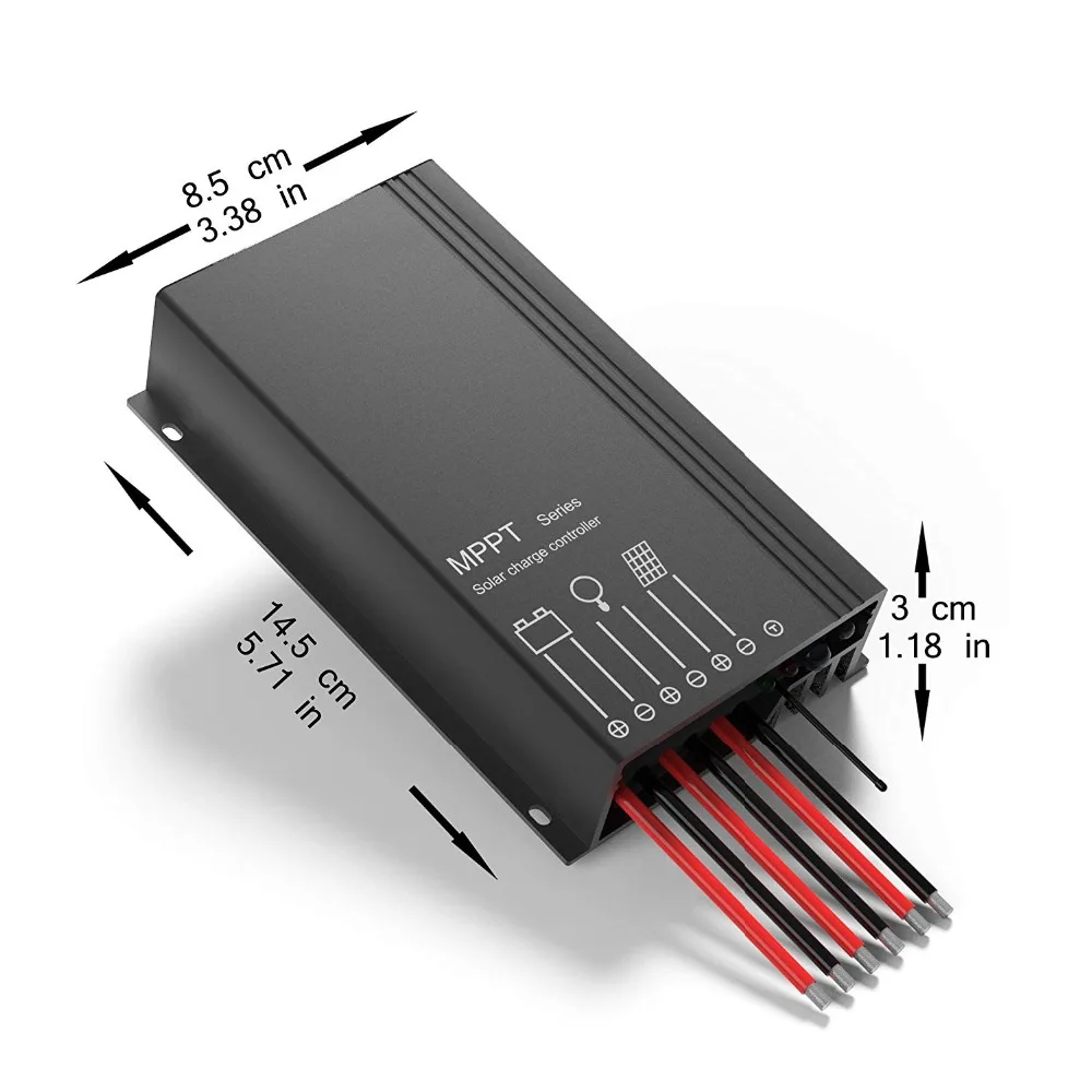 MPPT Контроллер заряда IP67 Водонепроницаемый 15A Солнечный контроллер для литиевых батарей светодиодный дисплей и таймер нагрузки Установка Макс PV 60 в