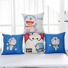 45*45 см Doraemon фигурка Мультяшные плюшевые игрушки Гостиная Кулон Милая льняная Подушка Обложка декор для детских комнат куклы