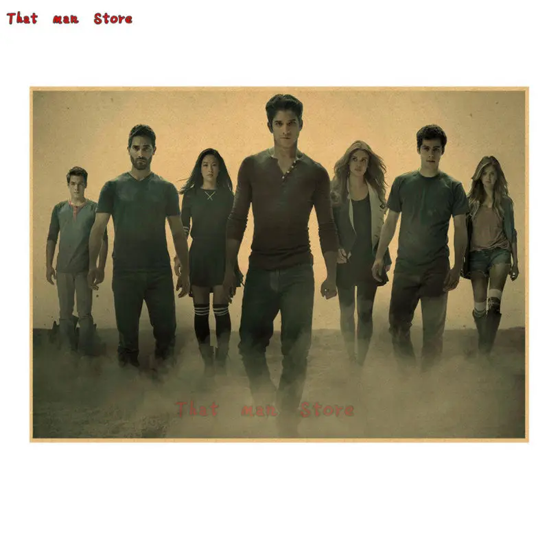 Украшение для дома Teen Wolf плакат из крафт фильма наклейки на стену с рисунком