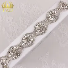 10yards Wholesale 1 Yard Sewing On Beaded Hot Fix Rhinestone Appliques Bridesmaid Trim for Wedding