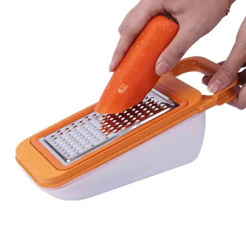 1 Set 4 Blades Vegetable Graters Box Plastic + Metal Vegetable Cutter
