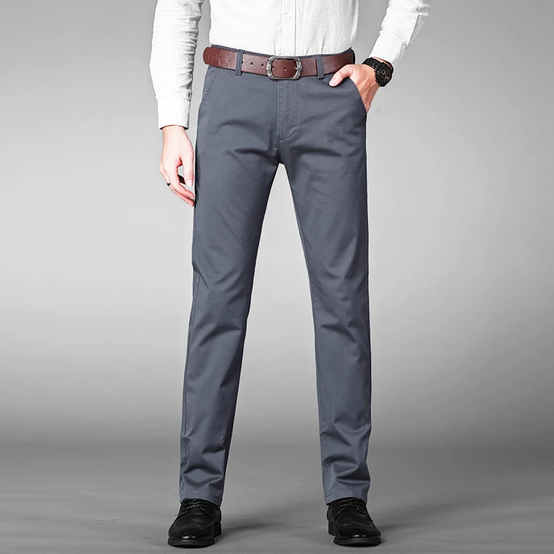 Vomint, Новое поступление, мужские брюки, тонкие, обычные, тянущиеся, брюки, умный повседневный костюм, брюки, эластичные брюки, задний карман, детали - Цвет: grey