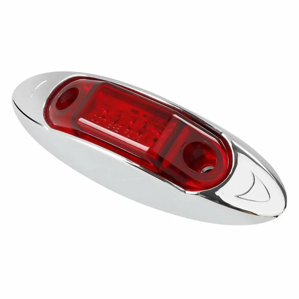 Fuleem 4 шт. красный желтый 3LED боковой габаритный светильник для прицепа грузовика лодки 10-30 в водонепроницаемый