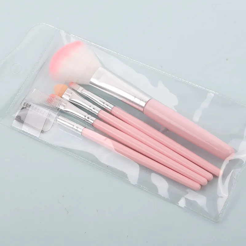 

5pcs/set eye shadow foundation makeup brushes set pink cute eyebrow eyeliner eyelash brush cosmetic beauty make up tools