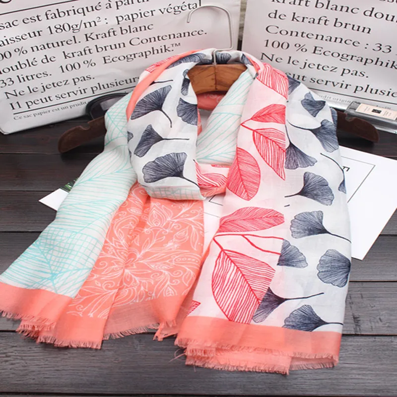 

2018 Spring/Autumn Women Thin Long Shawl Scarf New Design Ethnic Style Voile Cotton blend