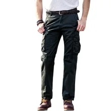 Прямая, военные мужские брюки-карго с несколькими карманами, Мешковатые повседневные брюки, большие размеры 29-40, JPCK03