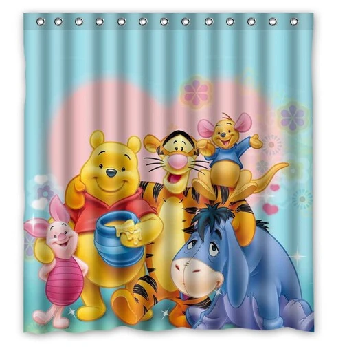 Gratis Verzending Winnie de Pooh Custom Douchegordijn Home Decor ... Gratis Verzending Winnie de Pooh Custom Douchegordijn Home Decor ...