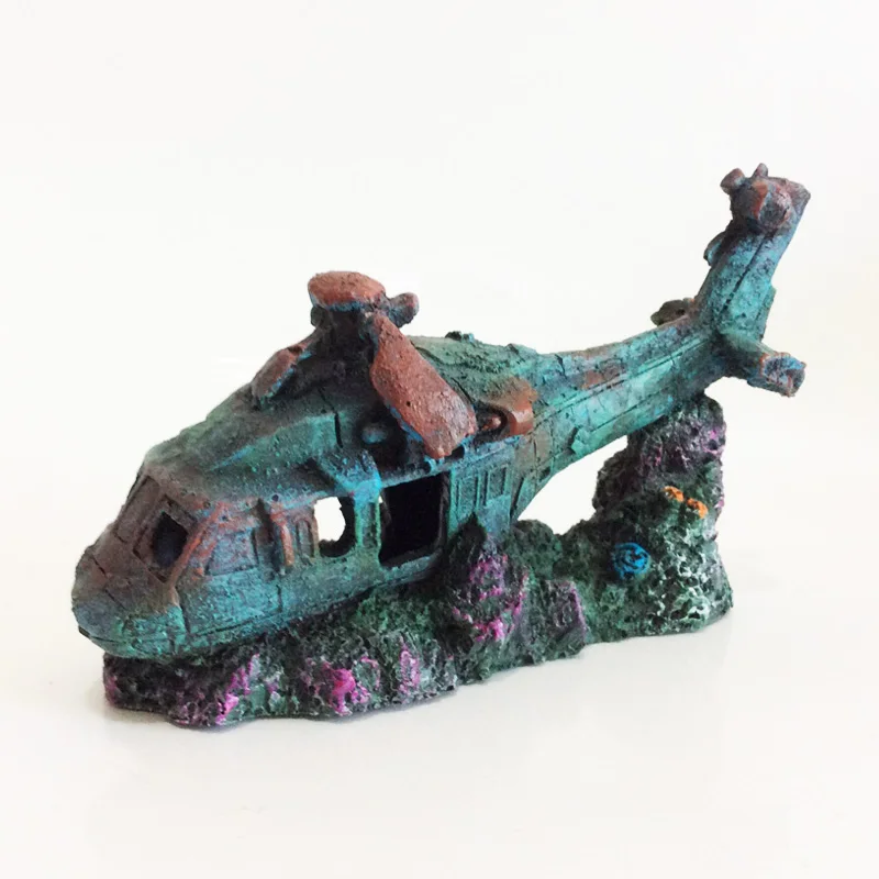 

Combat Helicopter War Choppers Apache Plane Remains Wreckage for Aquarium Tank Decor