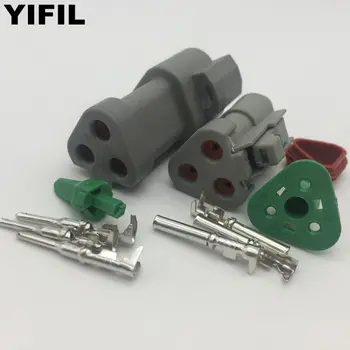 

10sets/lot 3 Pin/Way Female Plug Socket Housing Connector Kit 16-20 Awg DT04-3P DT06-3S Deutsch DT Series