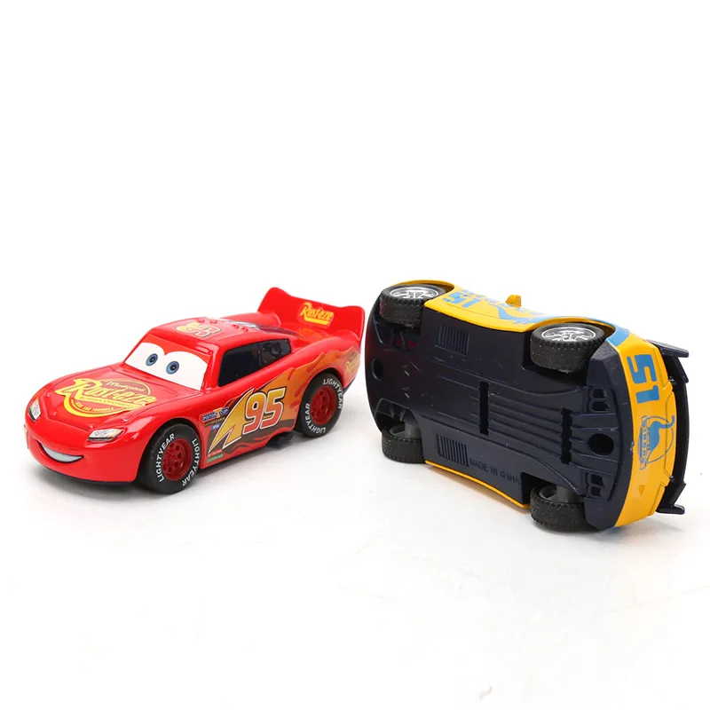9 см Дисней Pixar тачки 3 Молния Маккуин матер Джексон шторм Рамирез 1:55 литая под давлением металлическая игрушка модель автомобиля подарки для мальчиков