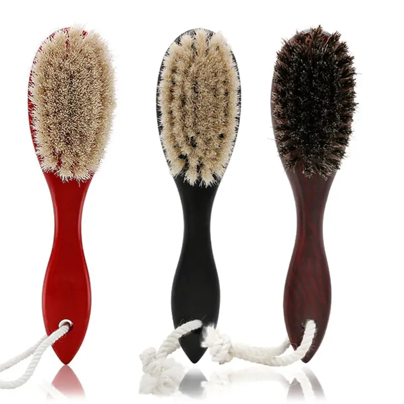 

1PC Retro Oil Head Brush Barber Carving Shape Broken Hair Sweeping Neck Sweep Hairdressing Whisk Beard Comb