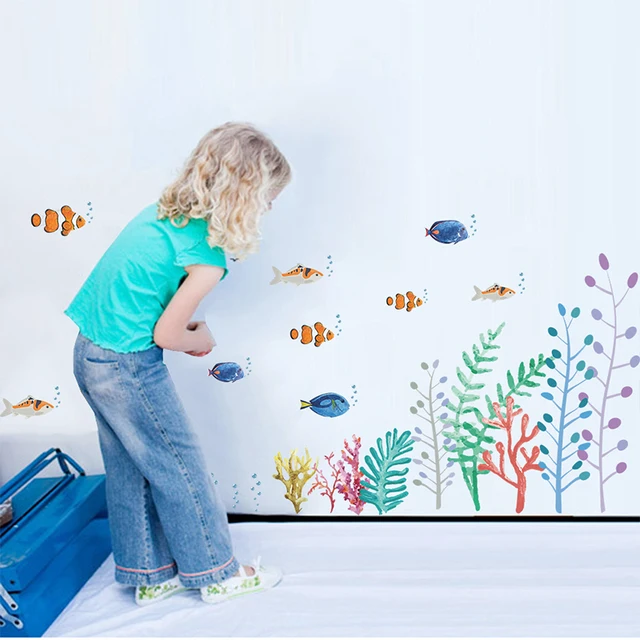 Special Price Colorful Underwater Fish Plant Wall Stickers For Nursery Kids Room Decoration Home Bathroom Dining Room Decor PVC DIY Art Decals Special Price Colorful Underwater Fish Plant Wall Stickers For Nursery Kids Room Decoration Home Bathroom Dining Room Decor PVC DIY Art Decals