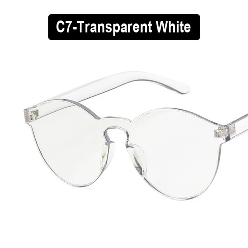 Занавес, летние солнцезащитные очки без оправы для женщин, фирменный дизайн, прозрачные солнцезащитные очки, крутой цвет, UV400 Oculos De Sol gafas - Цвет линз: T-White