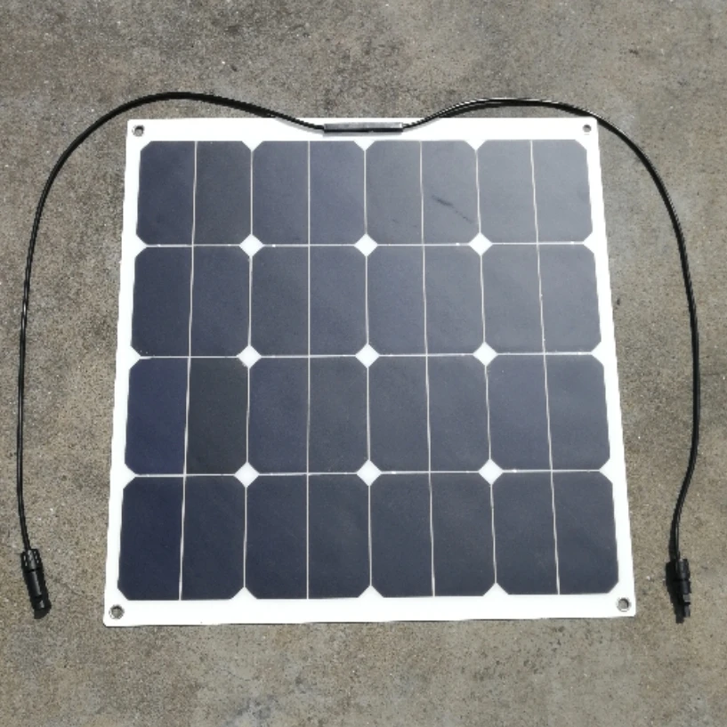 Sunpower 18V 50W Flexible Solar Panel Solar Modules for 12V Battery 50W Solar Charger Solar Cell Factory Price Drop Shipping