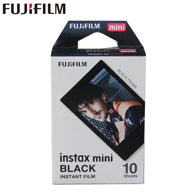 Новое поступление Подлинная Fujifilm Instax Mini черная рамка пленка 10 листов для мини 8 плюс 70 90 25 50s камера поделиться SP-1 SP-2