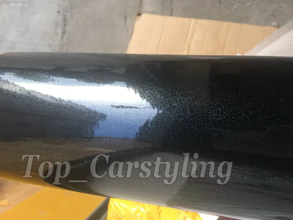 gloss metallic black white car wrapping pearl sparkle wrap foil (3)