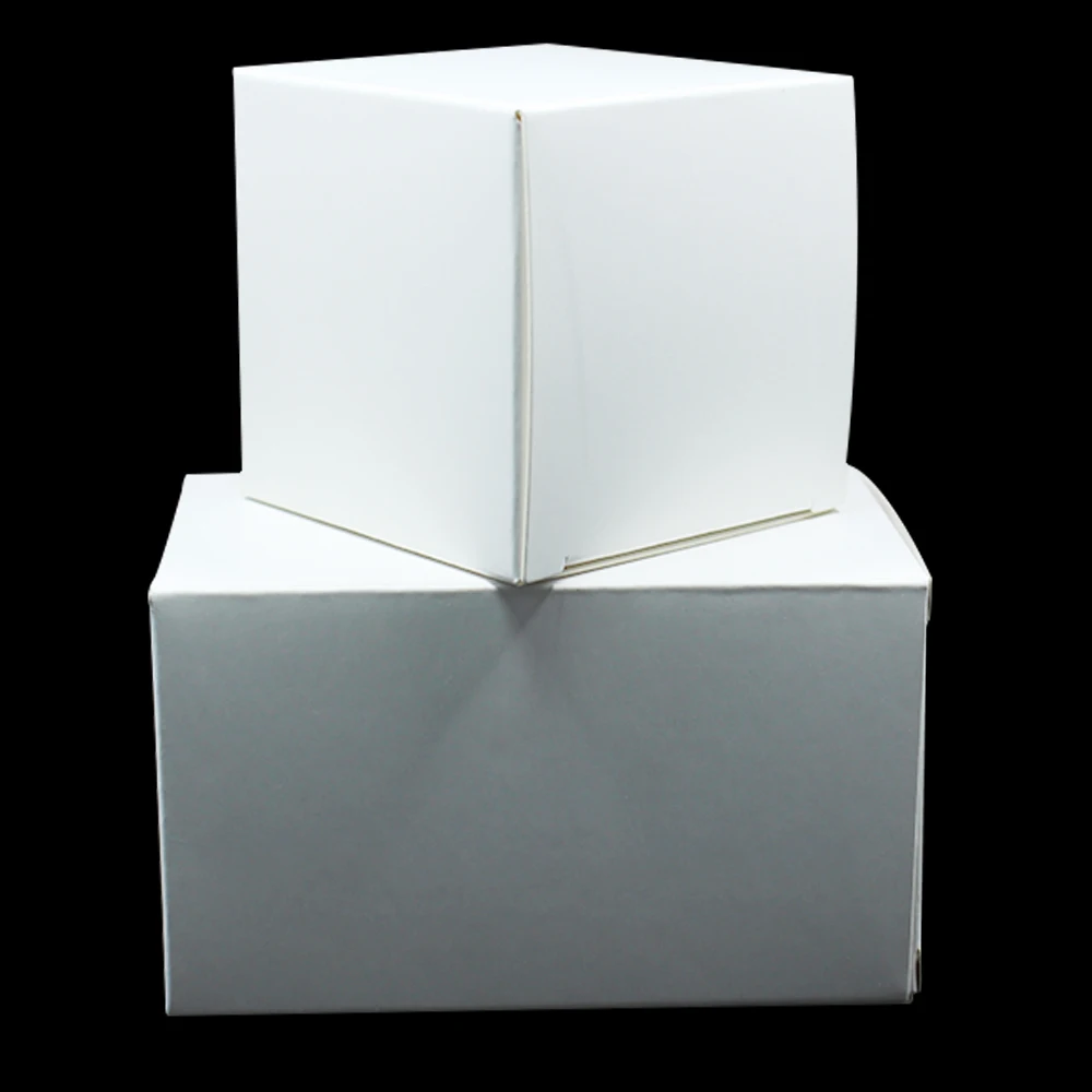 White 10*10*10cm Folding Cardboard Paper Boxes 15Pcs/ Lot Wholesale Jewelry ,Candy, Party Gift
