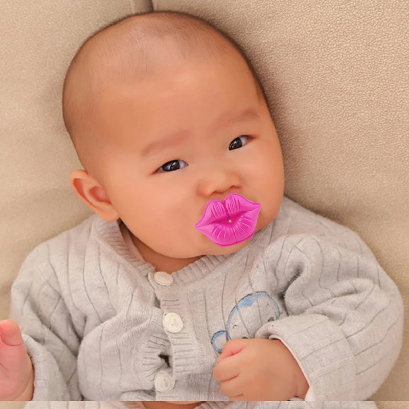 Silicone Funny Nipple Dummy Baby Soother Joke Prank Toddler Pacy Orthodontic Nipples Teether