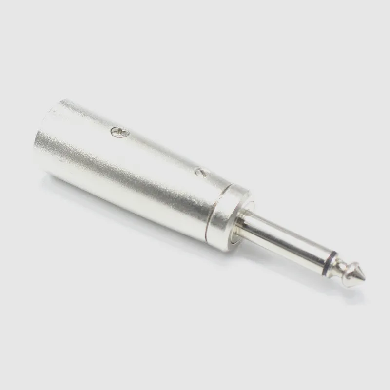 10pcs/lot Mono 6.35mm to XLR 3Pin Audio Cannon MIC Connector Adapter