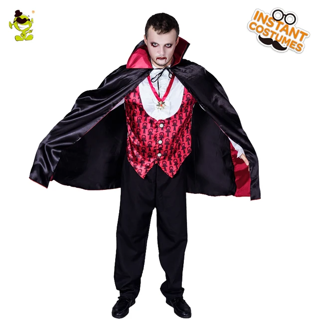 2018 halloween party mens deluxe vampire costume performance gothic vampire clothes role play vampire halloween for