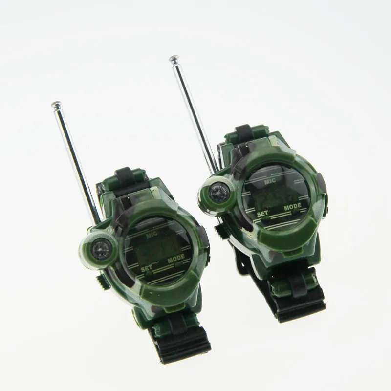 1 Pair Toy Walkie Talkies Watches Walkie Talkie 7 in 1 Children Watch Radio Outdoor Interphone Toy For Chirlden YH-17