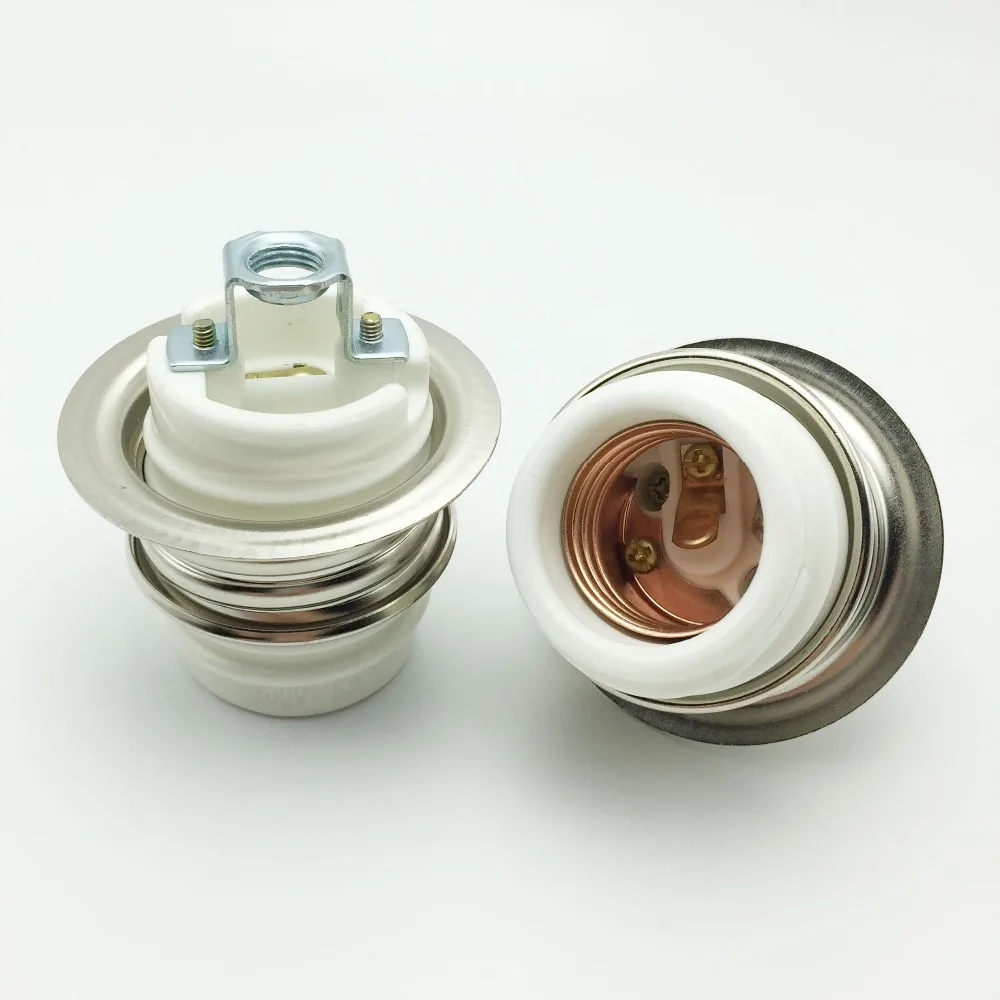 300V 6A E26 Lamp Bases Japanese PSE White Ceramic Screw Bulb Socket
