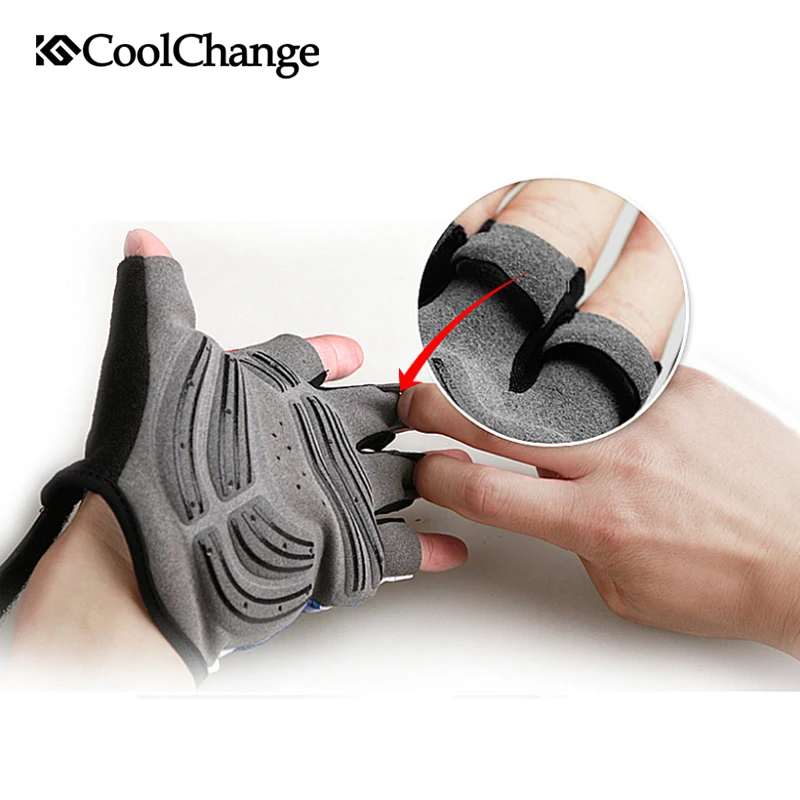 CoolChange перчатки для велоспорта MTB, гелевые мужские и женские летние велосипедные спортивные силиконовые противоскользящие велосипедные перчатки, аксессуары
