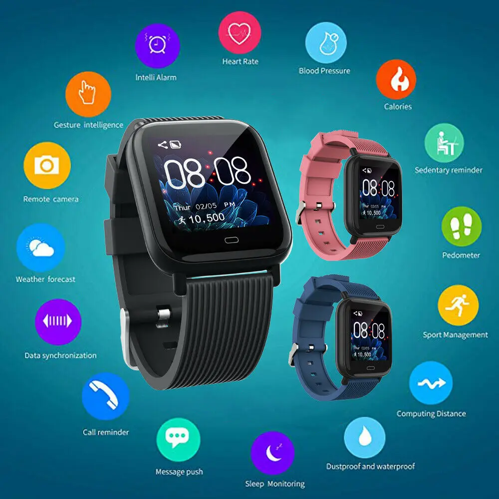 

Smart Wristband Bracelet BT Sport Watch Blood Pressure Heart Rate Monitor Camera
