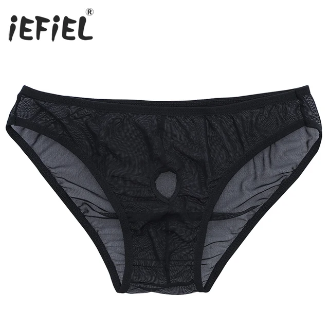 Sexy hole white underwear and peepees Femdom sissie husband takes female hormones