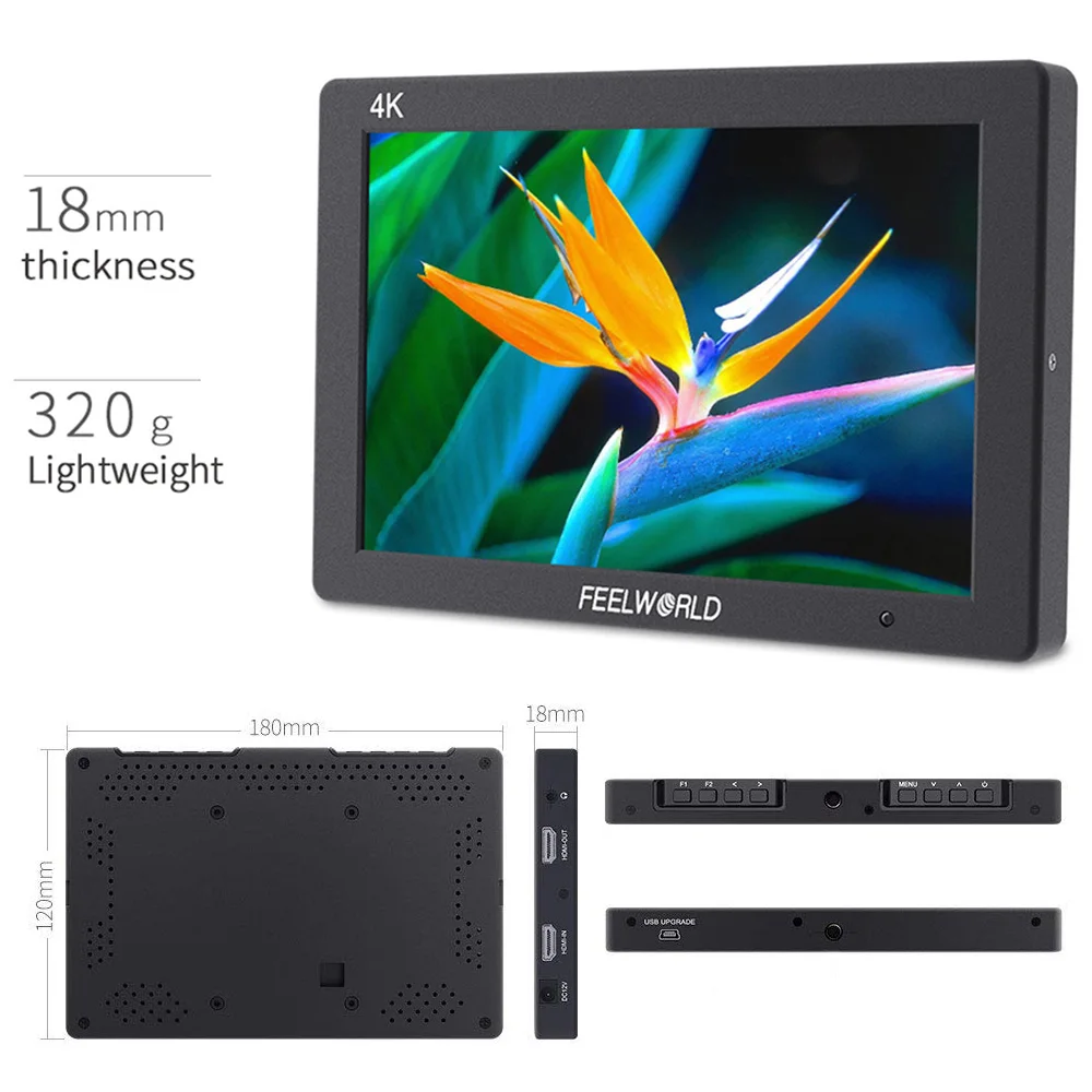 Feelworld T7 7 дюймов на Камера полевая DSLR монитор 4K HDMI ультра Full HD 1920x1200 ЖК дисплей IPS