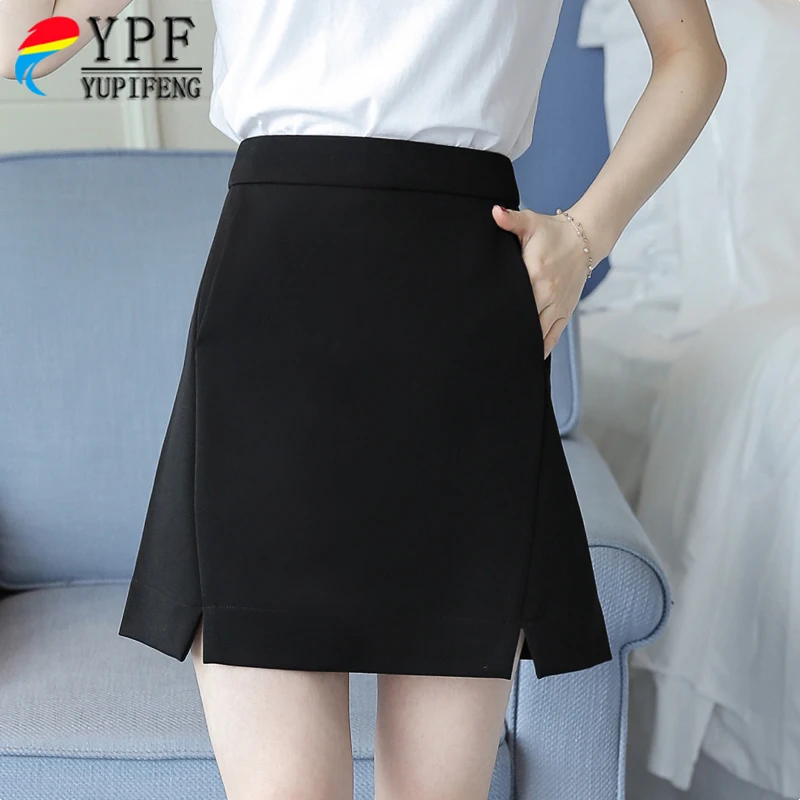 A-shaped skirt ins короткие с высокой талией юбка средней длины Женская Весенняя и летняя
