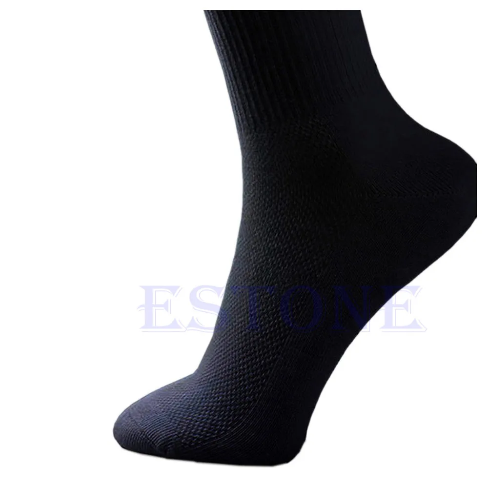 10 пар в партии, удобные мужские хлопковые носки для баскетбола, 3 цвета - Цвет: Черный