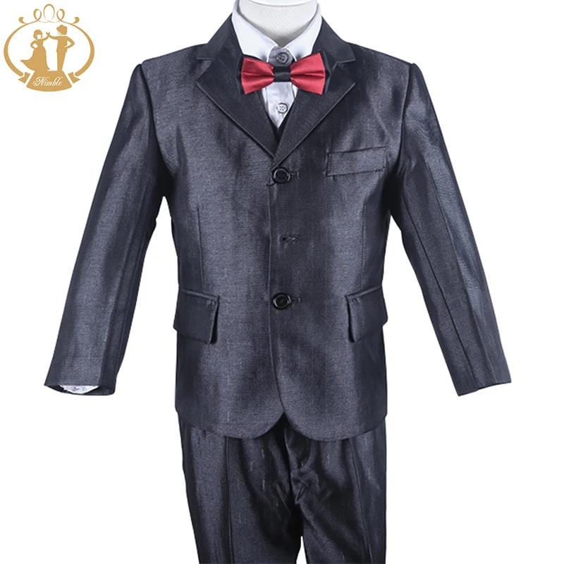 suits for boys Three Piece Shining Grey Baby Boy Birthday Party Suit ...