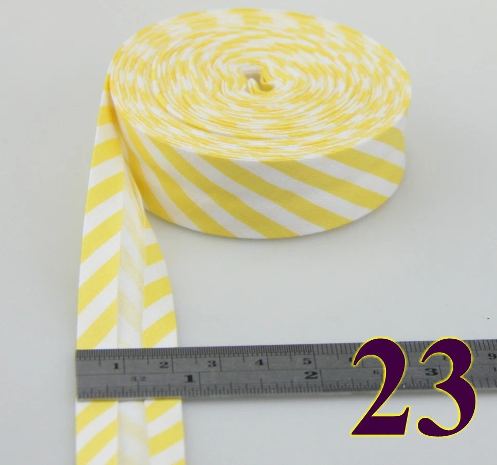 20 мм(3/") Ширина сетки точки печати гладить один раза хлопок косой привязки ленты для скатерти одежды одеяло ремесло Шитье - Цвет: 23
