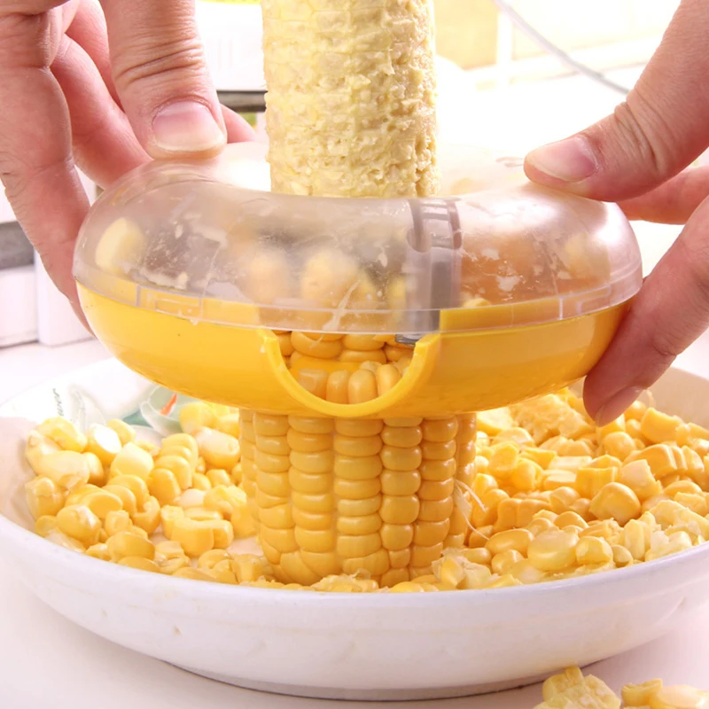 

MOSEKO Kitchen Gadgets Corn Kernel Grain Cob Thresher Stripper Peeler Remover Fruit Vegetable Tools