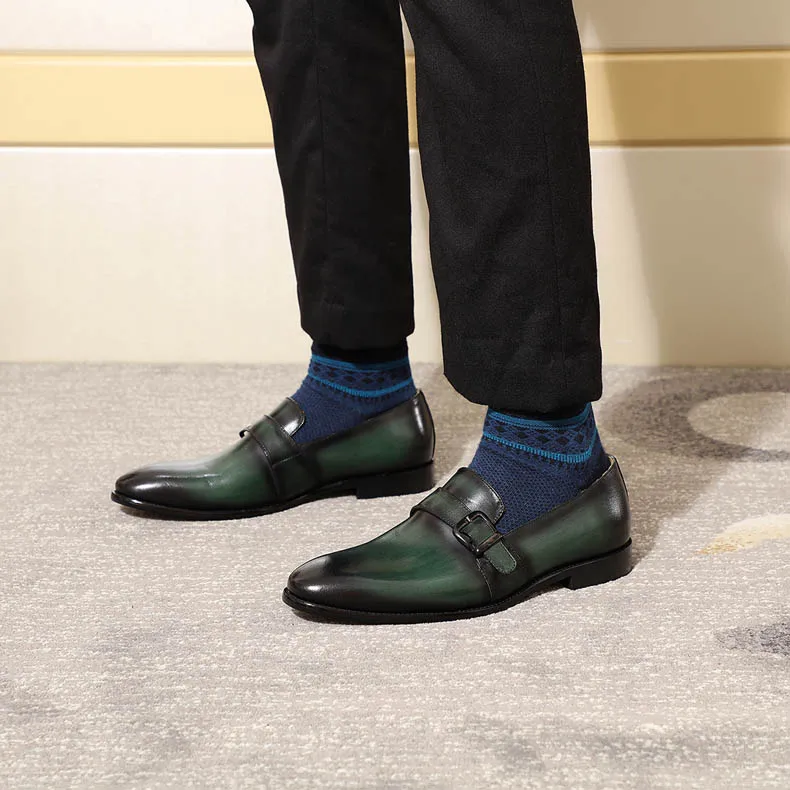 Felix CHU/элегантные мужские лоферы; повседневные модельные туфли из натуральной кожи с ремешком и пряжкой; свадебные туфли без застежки; формальная обувь для мужчин