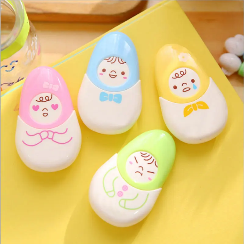 

2psc/lot cute Doll expression correction tape material kawaii stationery office school supplies papelaria school gifts 6M