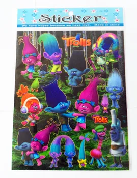 

2PCS/LOT TROLLS STICKERS KIDS BIRTHDAY PARTY FAVORS TROLLS STICKER HAPPY BIRTHDAY PARTY SUPPLIES
